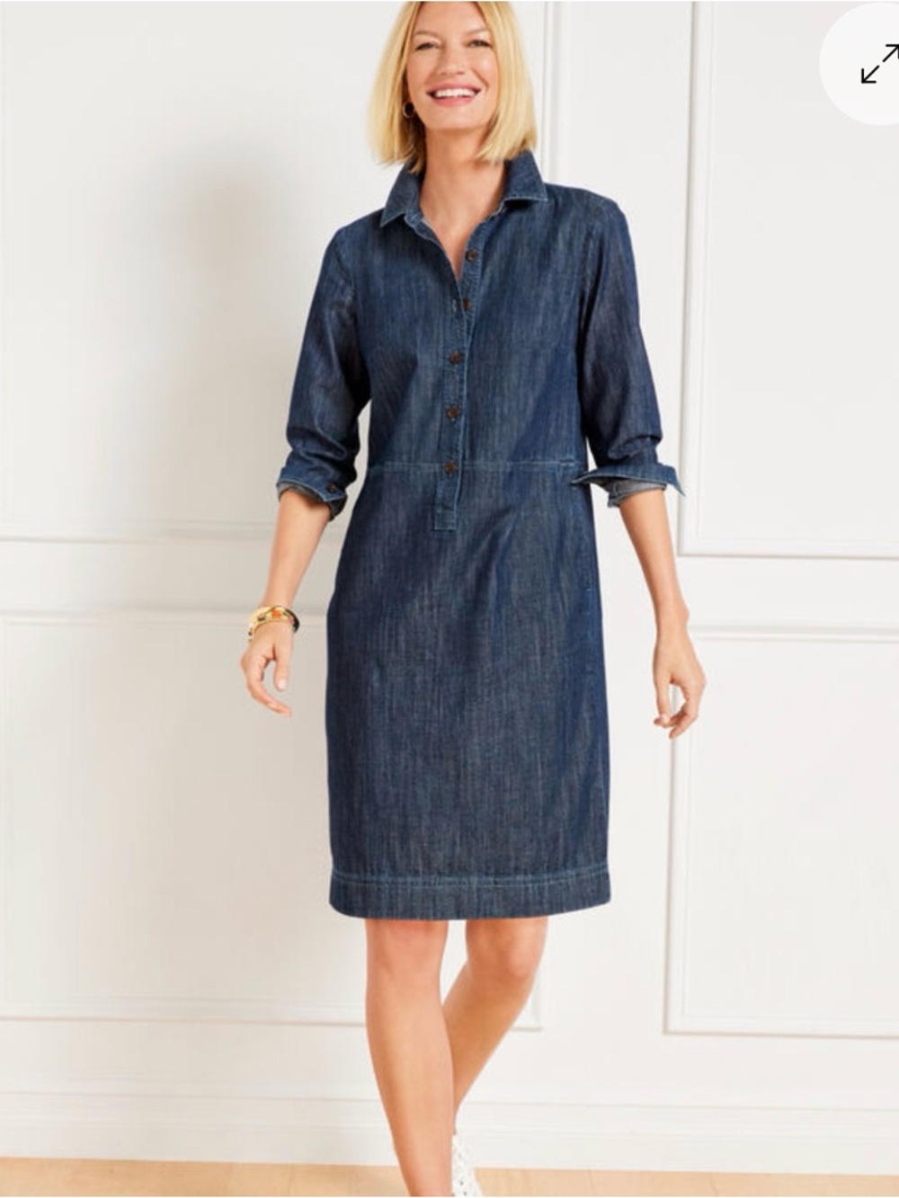Talbots Dark Denim Shirt Dress